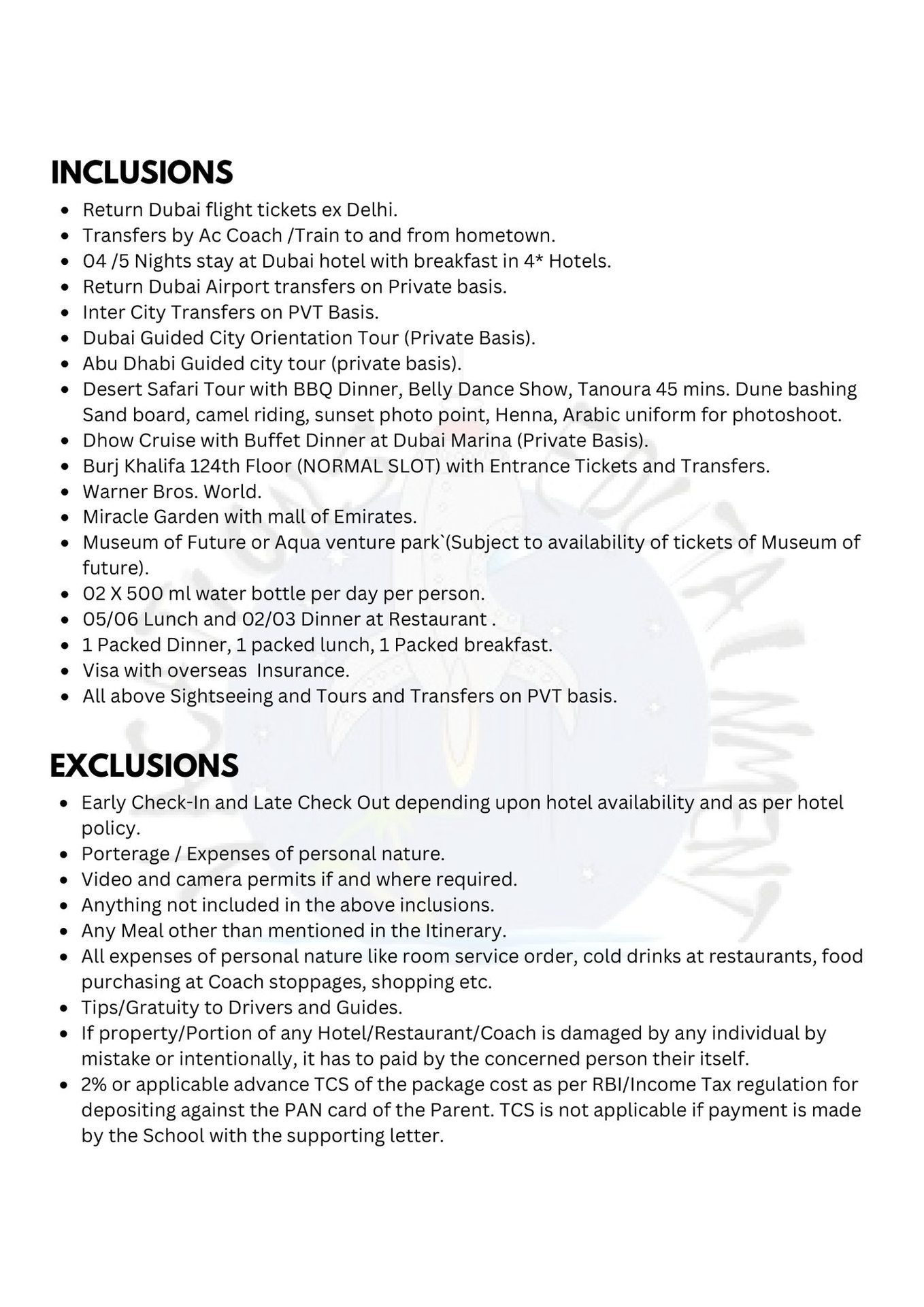 Dubai itinerary &ndash; page 9