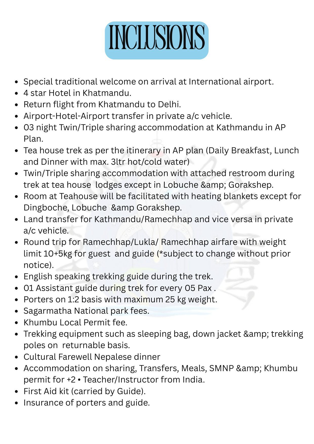 Everest Base Camp Trek itinerary &ndash; page 14