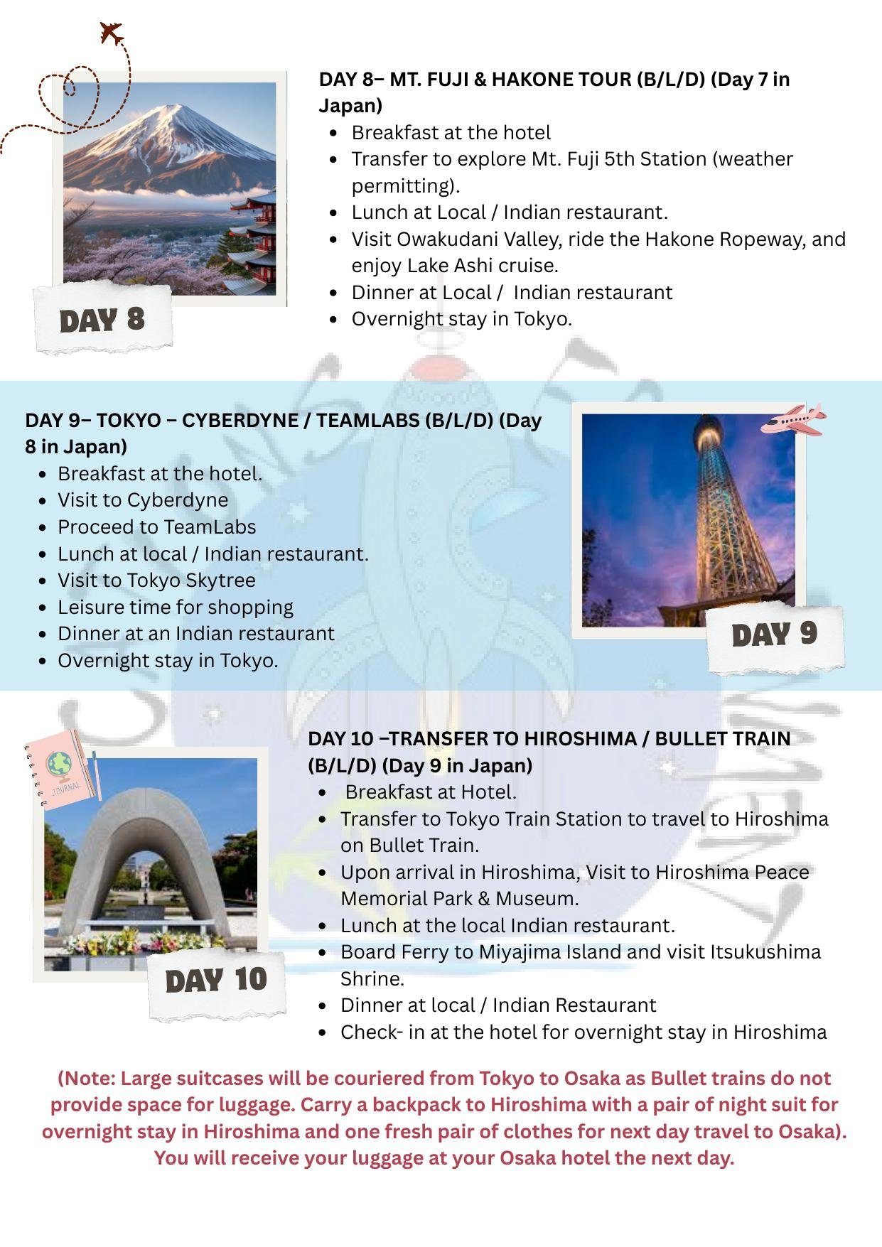 Exploring Japan Student Exchange itinerary &ndash; page 7